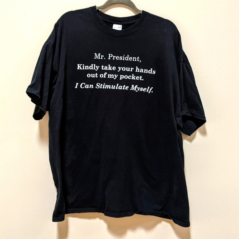 Gildan Men's Short Sleeve Sarcastic Political Graphic Tee Size 2X